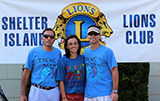 Event organizer, Frank Adipietro, Lions Club president(left), Kathy Binder and Jimmy